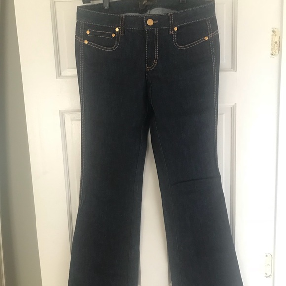 Roberto Cavalli Dark Blue Flare Jeans Sz 42 - Picture 2 of 7
